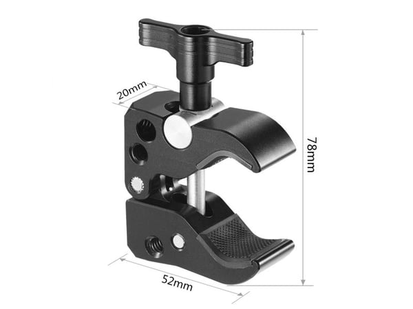SmallRig 2220, Monteringsklemme, Sort, Aluminium, Rustfritt stål, 2,5 kg, 1/4", 20 mm