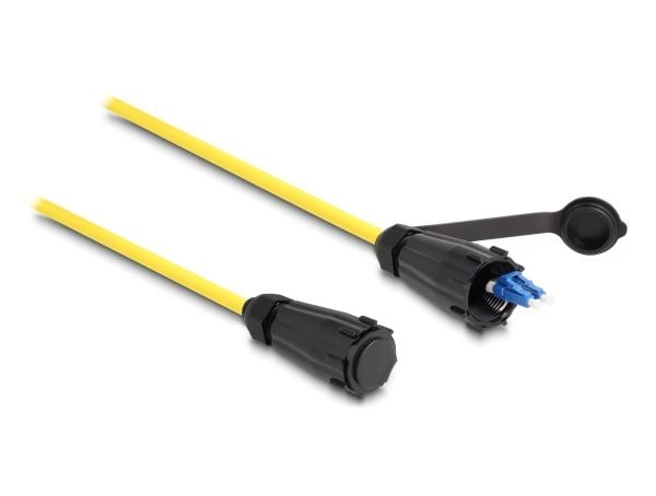 Delock - Nettverkskabel - LC-enkeltmodus (hann) waterproof til LC-enkeltmodus (hann) waterproof - 1 m - 1 m - 7.5 mm - fiberoptisk - dupleks - 9 / ...