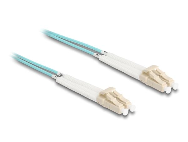 Delock - Nettverkskabel - LC multimodus (hann) til LC multimodus (hann) - 2 m - fiberoptisk - dupleks - 50 / 125 mikroner - OM3 - halogenfri, adjus...