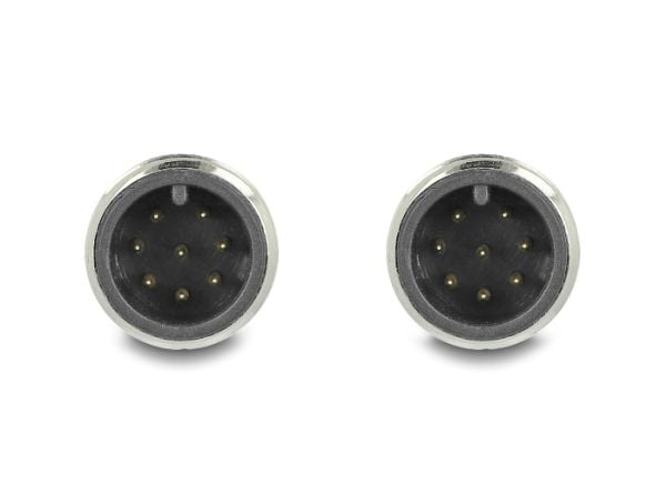 Delock - Nettverkskabel - 8 pin M12-A (hann) til 8 pin M12-A (hann) - 5 m - 6 mm - S/FTP - CAT 5e - svart