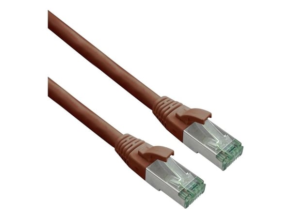 Helos 363770, 1 m, Cat7, S/FTP (S-STP), RJ-45, RJ-45, Ruskea