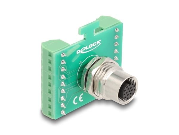 DeLOCK 60660, M12, Pääte, Vihreä, Naaras, Naaras, -40 - 80 °C