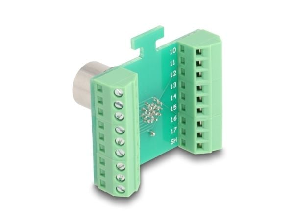 DeLOCK 60660, M12, Pääte, Vihreä, Naaras, Naaras, -40 - 80 °C