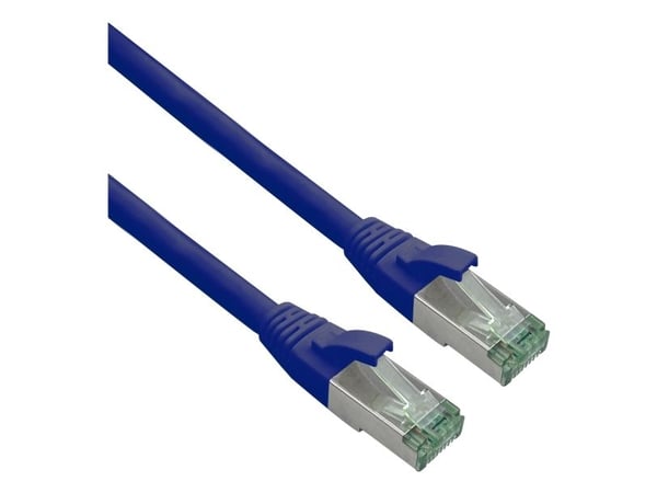 Helos GRS-sertifisert Cat 6a patchkabel med Cat 7 råkabel TPE blå 15,0m