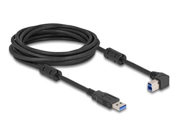 Delock USB 5 Gbps Kabel Typ-A Stecker zu Typ-B Stecker 90° rechts gewinkelt 5 m