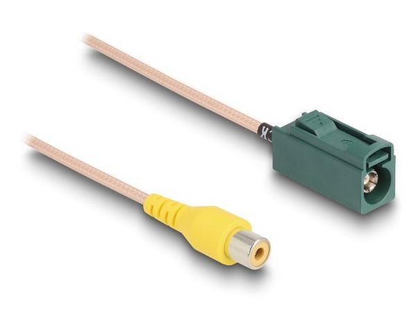 Delock - Kameraadapterkabel - FAKRA E-kontakt til RCA hunn - 32 cm - koaksial