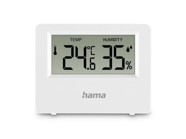 Hama 00222222, Sähkökäyttöinen ympäristön lämpömittari, Sisätila, °C, -20 - 50 °C, Digitaalinen, Valkoinen