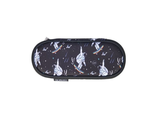 Herlitz Etui Space Skater, Mykt penal, Polyester, Mørkeblå, Hvit, Mønster, Glidelås, Adult/Child