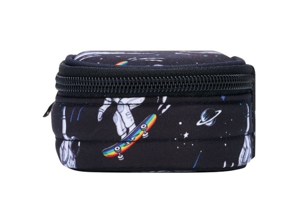 Herlitz Etui Space Skater, Mykt penal, Polyester, Mørkeblå, Hvit, Mønster, Glidelås, Adult/Child
