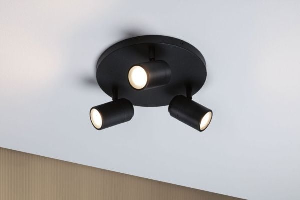 Paulmann Zyli, Nedtryckbar spotlight, GU10, 3 lampor, 230 V, Svart