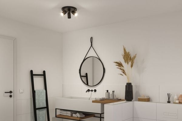 Paulmann Zyli, Nedtryckbar spotlight, GU10, 3 lampor, 230 V, Svart