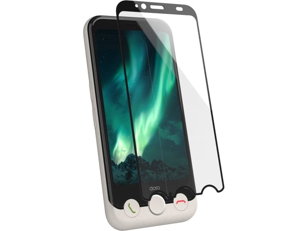 DORO - Skjermbeskyttelse for mobiltelefon - glass - rammefarge svart
