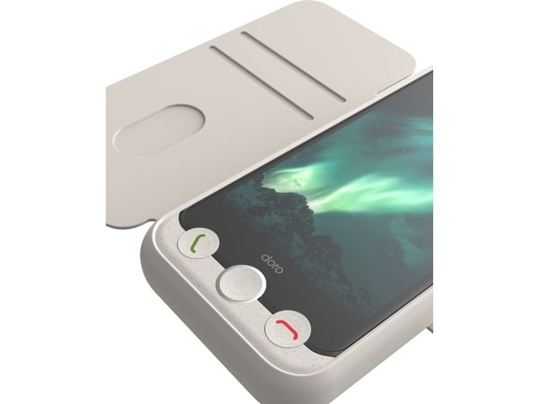 Doro - Lommebok for mobiltelefon - hvit - for Aurora A10, A11