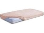 BabyMatex babysengetøy/ laken i bambus med strikk til sprinkelseng 120x60 - beige