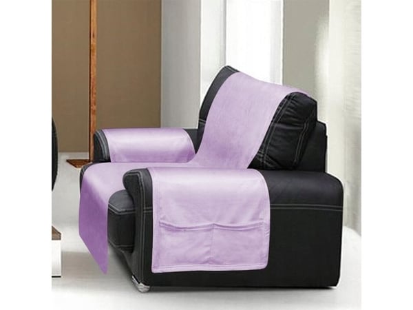 Yksivärinen nojatuolin päällinen MUSTELLA, koko 65x170