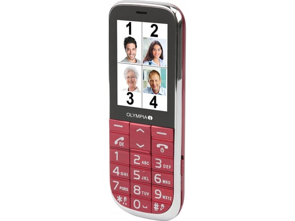 Olympia Joy II, Perusmalli, Kaksois-SIM, 6,1 cm (2.4"), Bluetooth, 600 mAh, Punainen