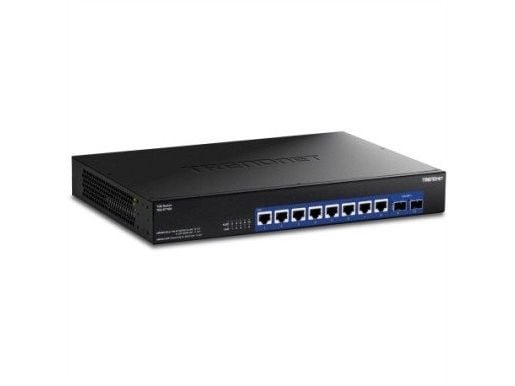 TRENDnet TEG-S7102 - Version v1.0R - switch - ikke-styrt - 8 x 1000/2.5G/10GBase-T + 2 x 10 Gigabit SFP+ - rackmonterbar - TAA-samsvar