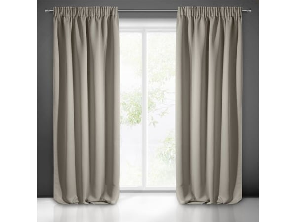 Eurofirany CURTAIN EBRU BALCKOUT SILVER/RINGS 140X250 D