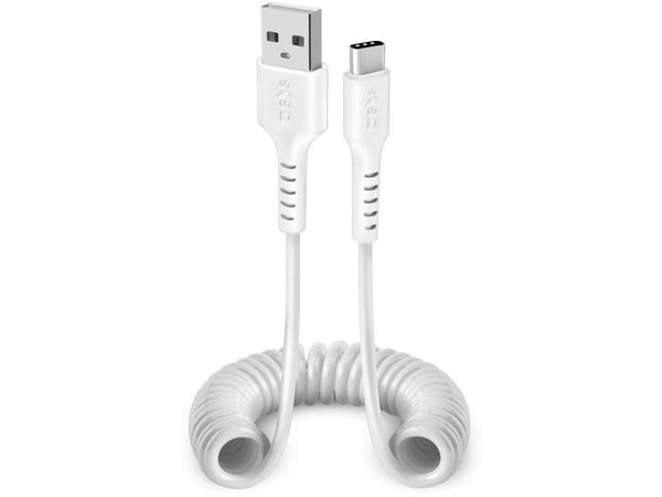 SBS TECABLETYPCS1W, 1 m, USB A, USB C, USB 2.0, hvit