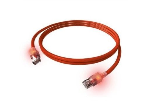 Easylan patchkabel EasyLan S/FTP DualBoot LED Cat. 6A RJ45/RJ45 LSOH röd 1,5 m