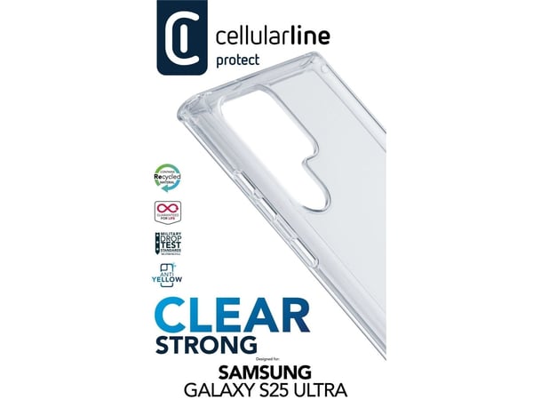 Cellularline 8018080491368, Etui, Samsung, Galaxy S25 Ultra, 17,3 cm (6.8"), Gjennomsiktig