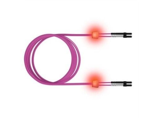 saCon LED-Duplex patchkabler 50/125m OM4, LC/LC, lilla, 7,5 m