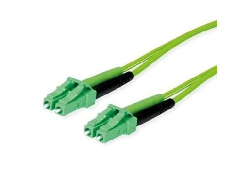 TELEGRTNER FO duplex patchkabel 2x G50/125 OM5, 1x LC duplex - 1x LC duplex, grön, 3 m