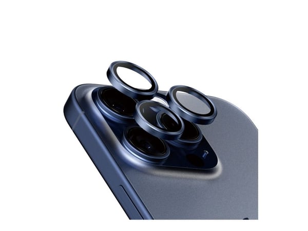 PanzerGlass ® Hoops® Titanium Camera Lens Protector Blue iPhone 15 Pro | 15 Pro Max, Apple, Apple - iPhone 15 Pro, Apple - iPhone 15 Pro Max, Asenn...
