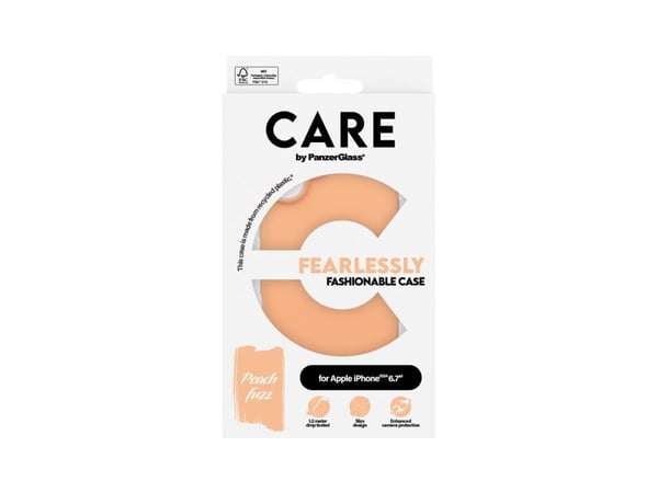 PanzerGlass CARE™ by ® Case Peachy iPhone 16 Plus, Suojus, Apple, Apple - iPhone 16 Plus, Vaaleanpunainen
