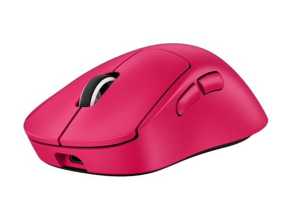 Logitech G PRO X SUPERLIGHT 2 DEX - Mus - ergonomisk - gaming - høyrehendt - optisk - 5 knapper - trådløs, kablet - 2.4 GHz, USB - rosa