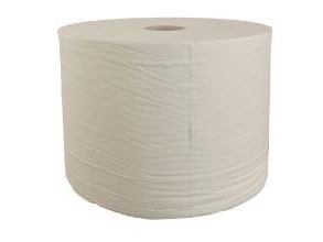 Torkrulle Industri Extra Soft 1-lagers Uperfo. Ø38xB33cmxL1200m Nyfiber vit, 1200 m/säck