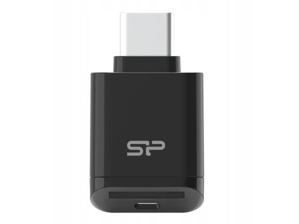 Silicon Power USB-C 3.2 Gen 1 microSD minnekortleser, svart