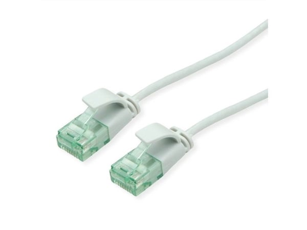 ROLINE RM UTP, SLIM PatchCord, Cat6A/Cl.EA, grå, 2m