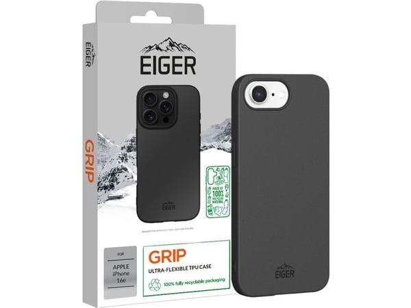 EIGER EGCA00724, Suojus, Apple, iPhone 16e, 40,8 cm (16.1"), musta
