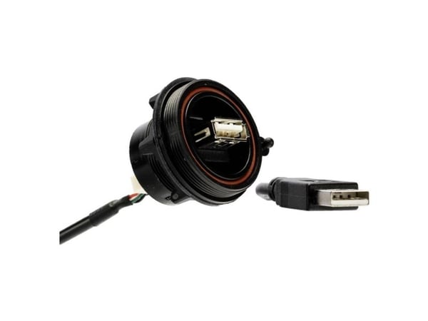 Bulgin USB-kaapeli USB-A naaras, USB-A uros 0.5 m PX0844/A/0M50/A