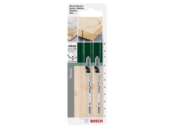 Bosch 2 609 256 723, Stiksagblad, Tre, Høykarbonstål (HCS), Svart, Grå, Rustfritt stål, 5,9 cm, 1,4 mm