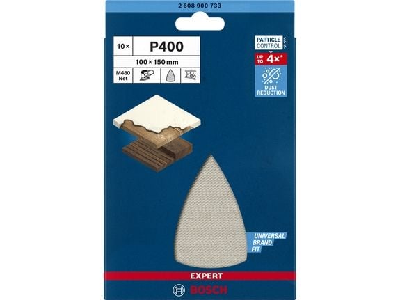 Bosch Expert M480 - Slipeark - for kryssfinér, bløtt tre, løvtre - 10 deler - grovkorn: 400 - 100 mm x 150 mm