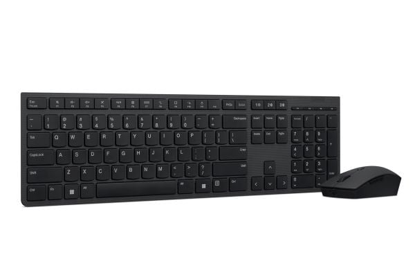 Lenovo Professional - Tastatur- og mussett - trådløs - 2.4 GHz - QWERTY - amerikansk engelsk - Brown Box