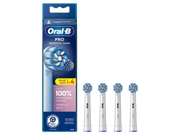 Oral-B Pro Sensitive Clean Reservebørstehoder 4 stk