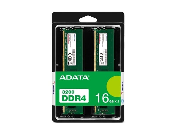 ADATA Premier Series - DDR4 - sett - 32 GB: 2 x 16 GB - DIMM 288-pin - 3200 MHz / PC4-25600 - CL22 - 1.2 V - ikke-bufret - ikke-ECC