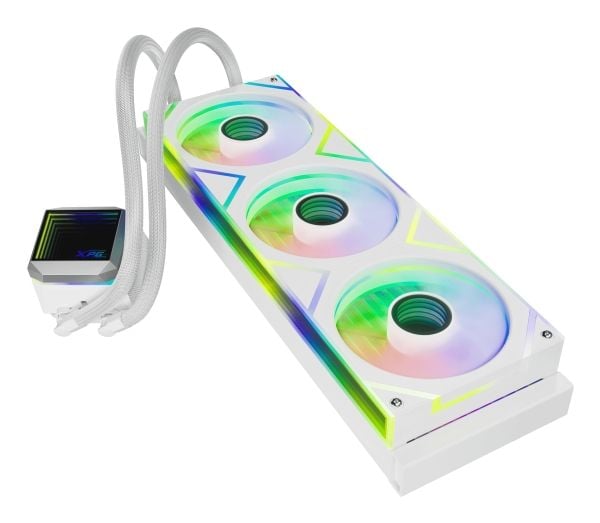 XPG LEVANTE II 360, Alt-i-ett væskekjøler, 12 cm, Hvit
