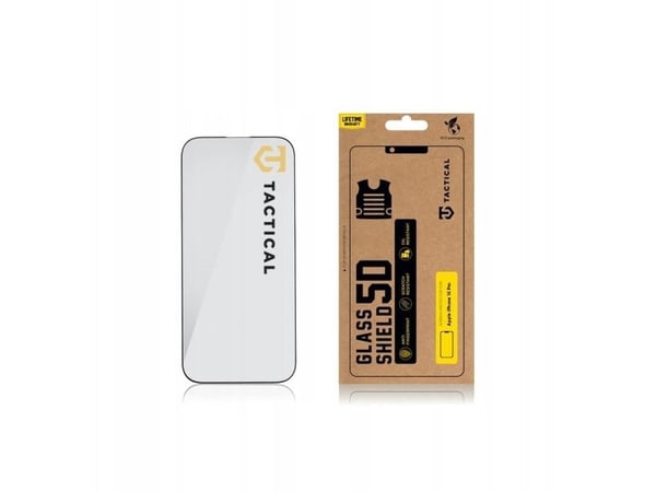 Tactical Shield 5D-beskyttelsesglass for Apple iPhone 16 Pro med svart kant
