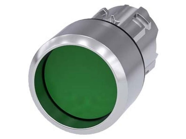 Siemens 3SU1050-0CB40-0AA0, Nappi, Vihreä, Harmaa, Metalli, 50 g, 98 mm, 78 mm
