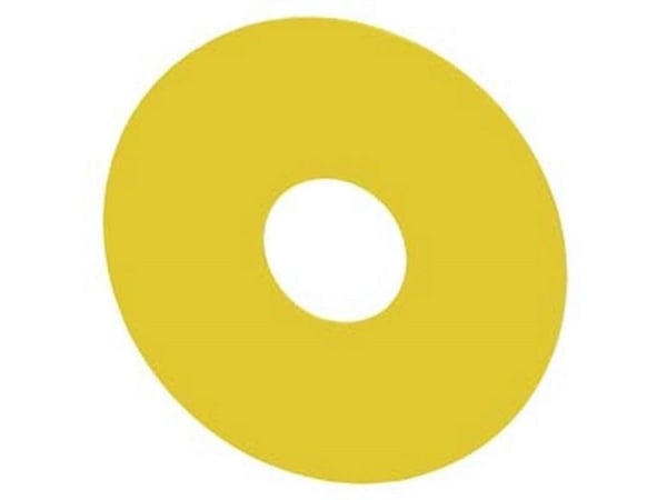 Siemens självhäftande etikett gul, yttr. Ø 75 mm, inre Ø 23 mm utan text 3SU1900-0BC31-0AA0