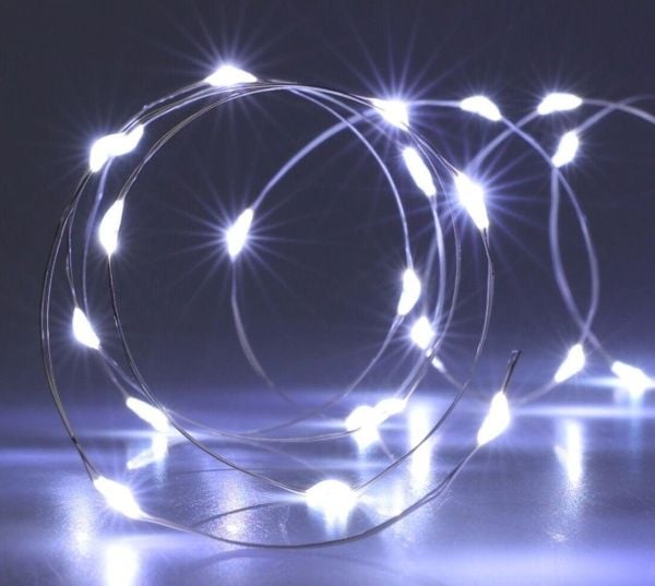 Koopman Paristokäyttöiset lanka valot kranssi 40 led kylmän valkoinen