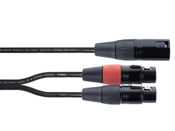 Cordial EY 0.3 MFF, XLR (3-pin), Hankjønn, 2 x XLR (3-pin), Hankjønn, 0,3 m, Svart