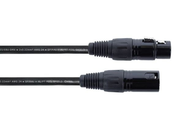 Cordial ED 2 FM, XLR (3-pin), Hunkjønn, XLR (3-pin), Hankjønn, 2 m, Svart