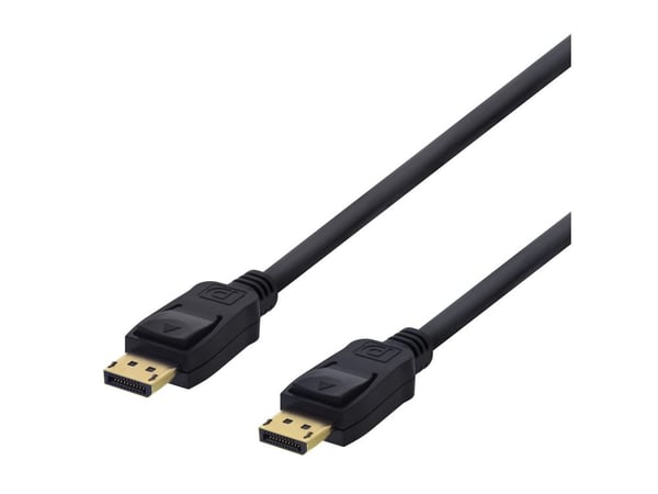 Deltaco Sertifioitu DisplayPort 1.2 -kaapeli, 1 m, musta, 1 m, DisplayPort, DisplayPort, Uros, Uros, 3840 x 2160 pikseliä