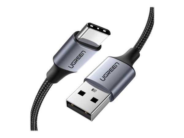 Ugreen 60126, 1 m, USB C, USB A, 480 Mbit/s, Musta, Harmaa