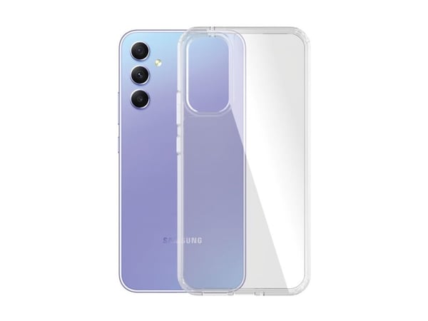 PanzerGlass HardCase - Baksidedeksel for mobiltelefon - polykarbonat, selvhelbredende TPU - gjennomsiktig - for Samsung Galaxy A34 5G